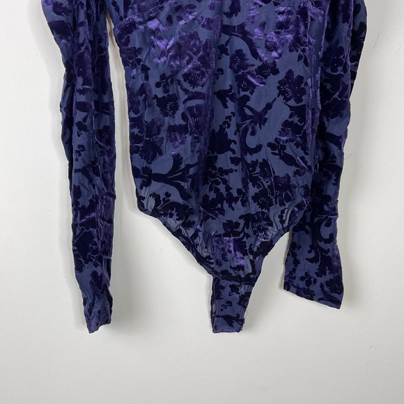 Free People Purple Deep Sea Combo Magic Hour Bodysuit NWT Size Small - Picture 6 of 9
